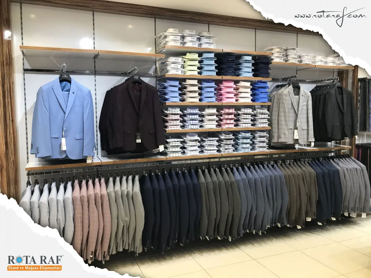Erkek butik rafı