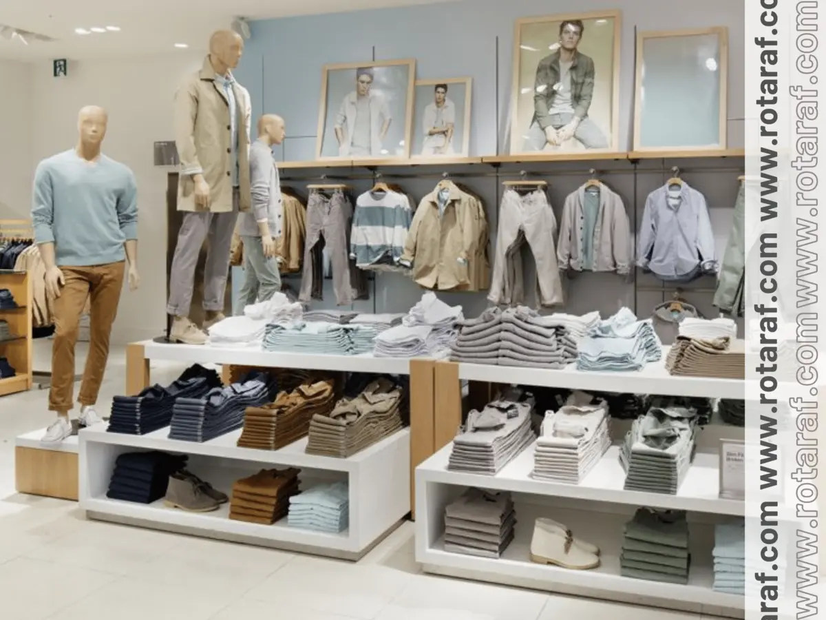Tekstil showroom rafları