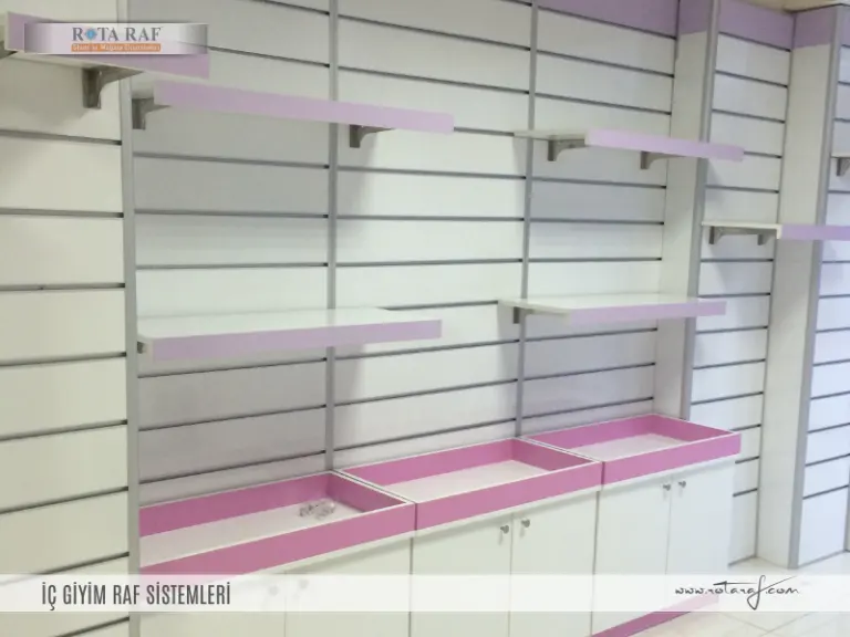 İç giyim raf sistemleri